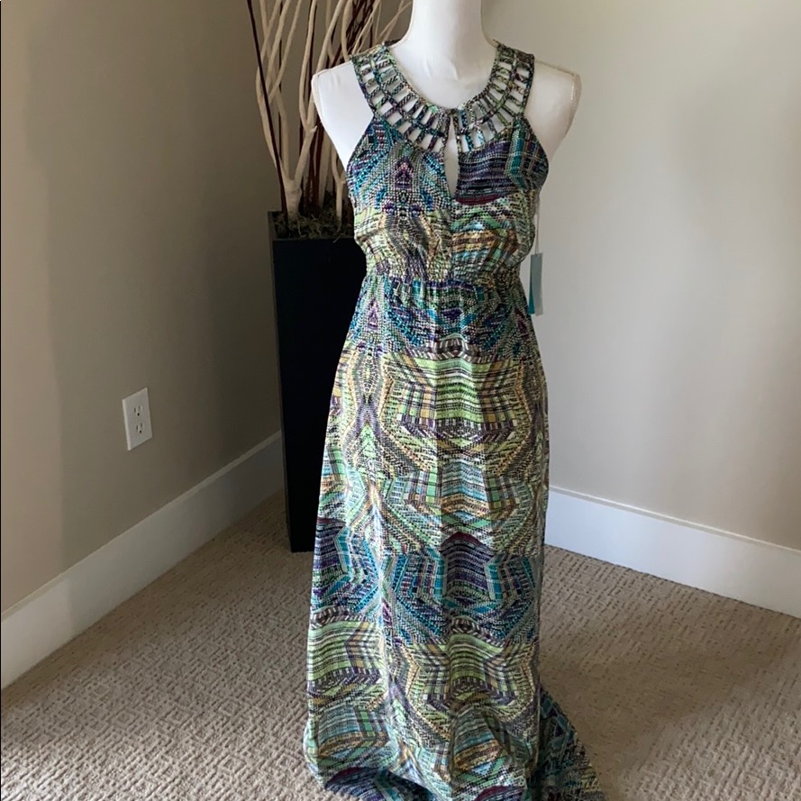 100% Silk Charlie Jade Maxi Dress